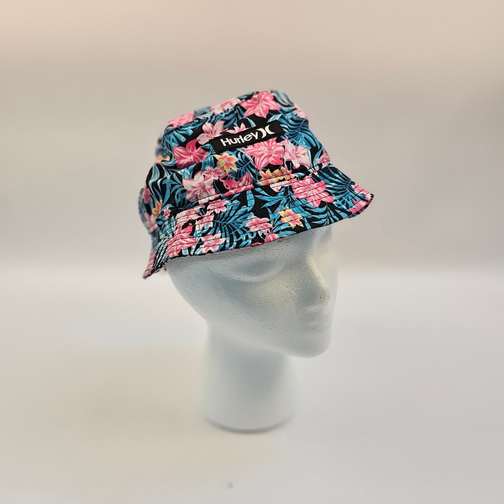 Hurley Youth Floral Bucket Hat Pink Blue Tropical‎ Print Kids